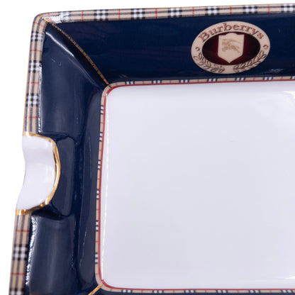 Vintage Burberry Nova Check Fine Bone China Ashtray