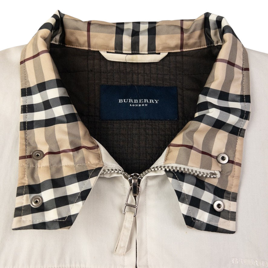 Vintage Burberry Nova Check Collar Zip Up Jacket Size M