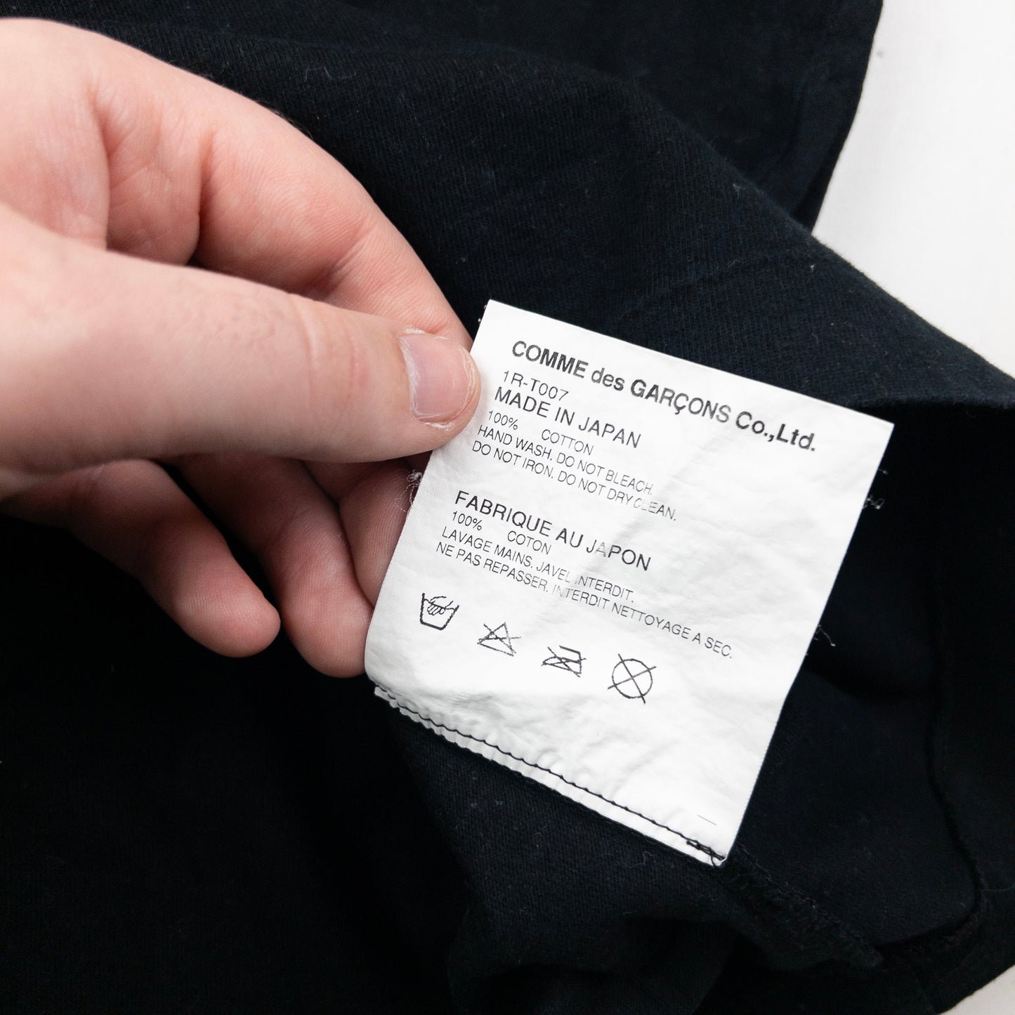Comme Des Garçons BLACK Safety Pin Graphic T Shirt Womens Size S