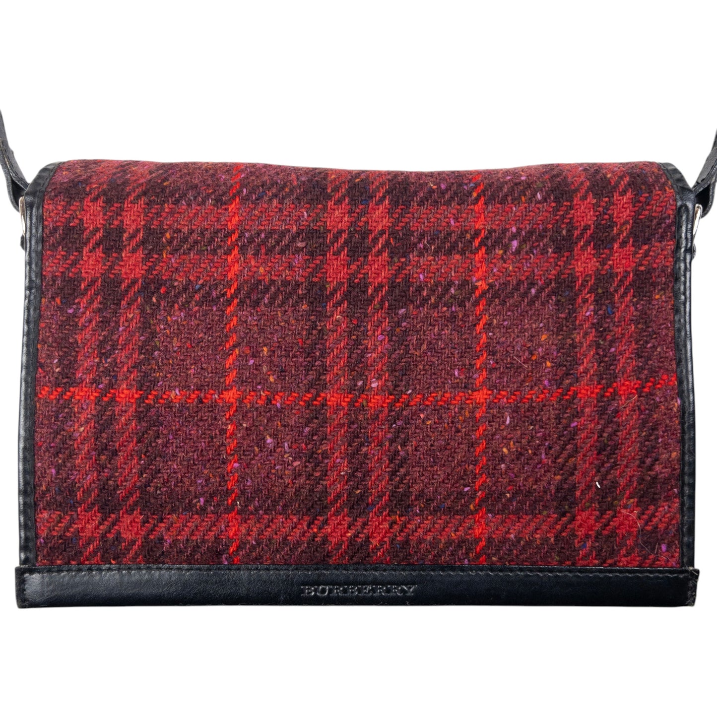 Vintage Burberry Nova Check Wool Crossbody Bag