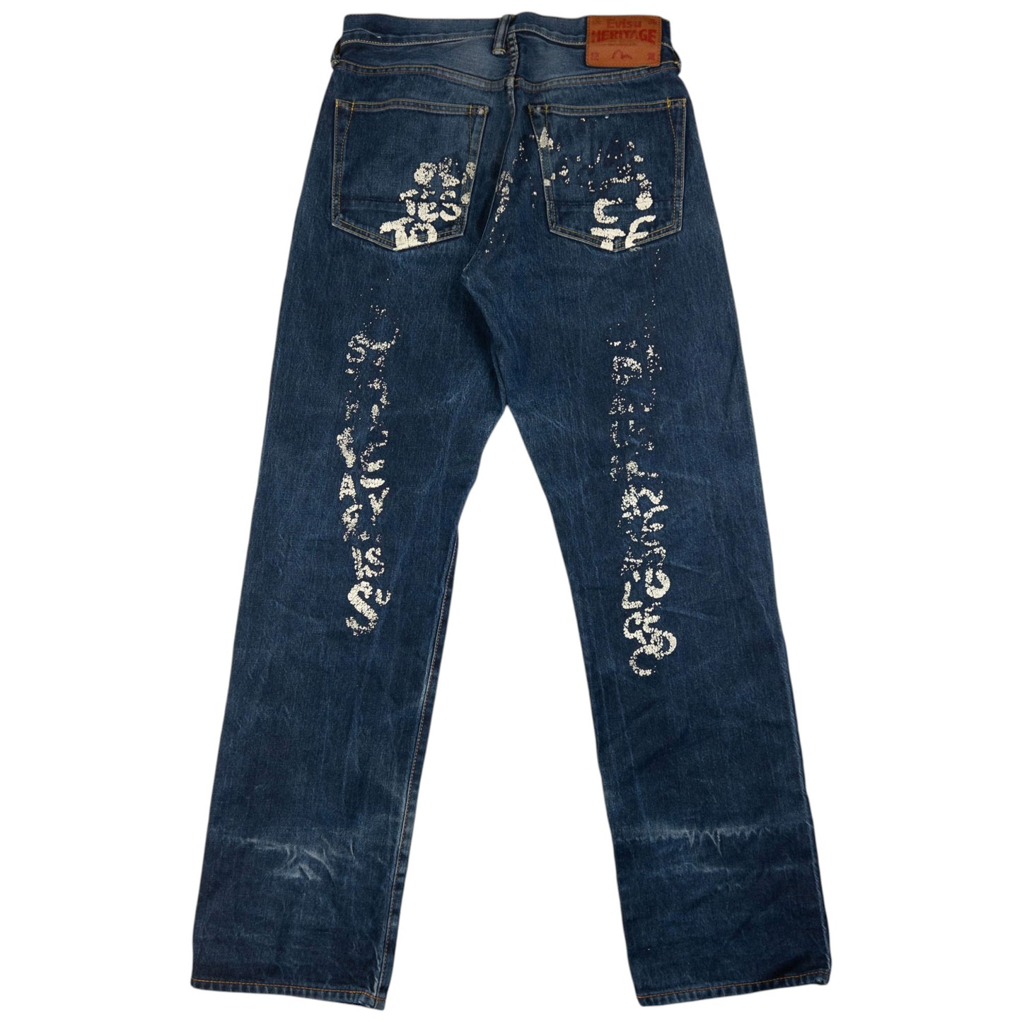 Vintage Evisu Painted Daicock Japanese Denim Jeans Size W30