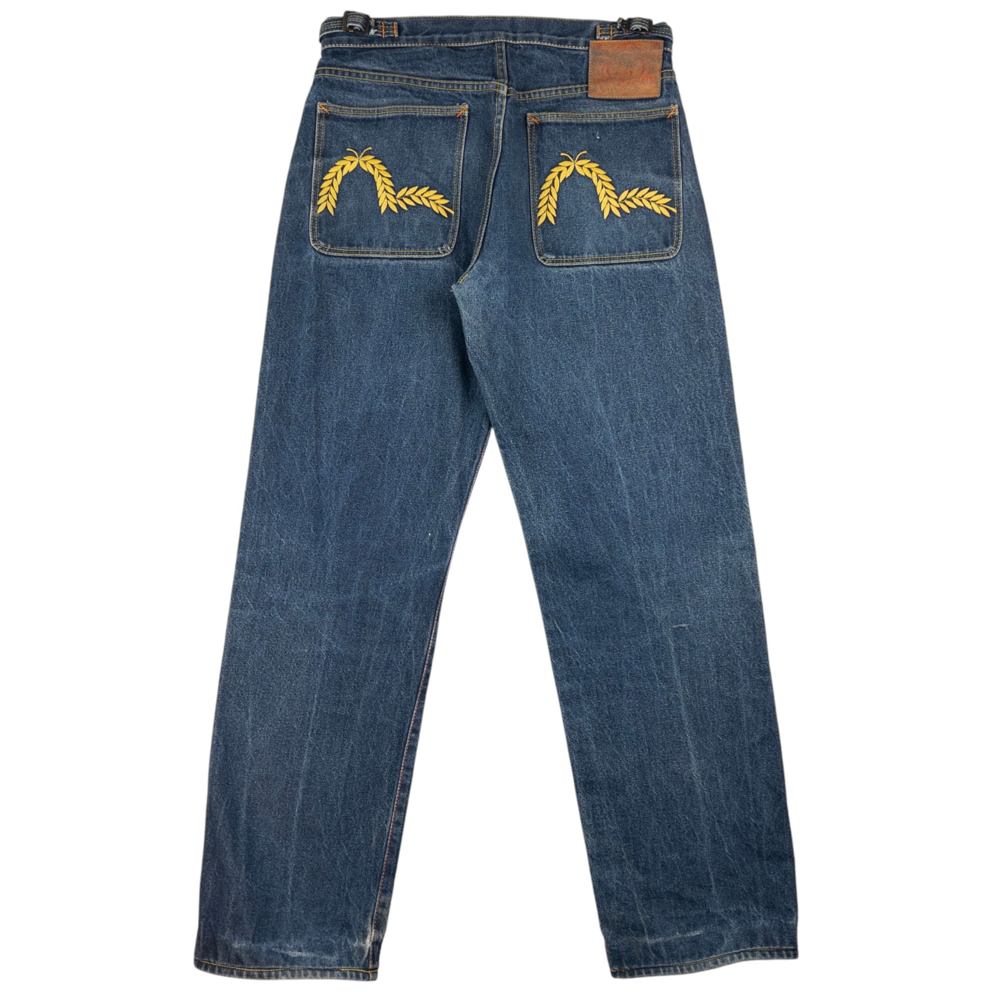 Vintage Evisu Double Wheat Gull Embroidered Japanese Denim Jeans Size W30