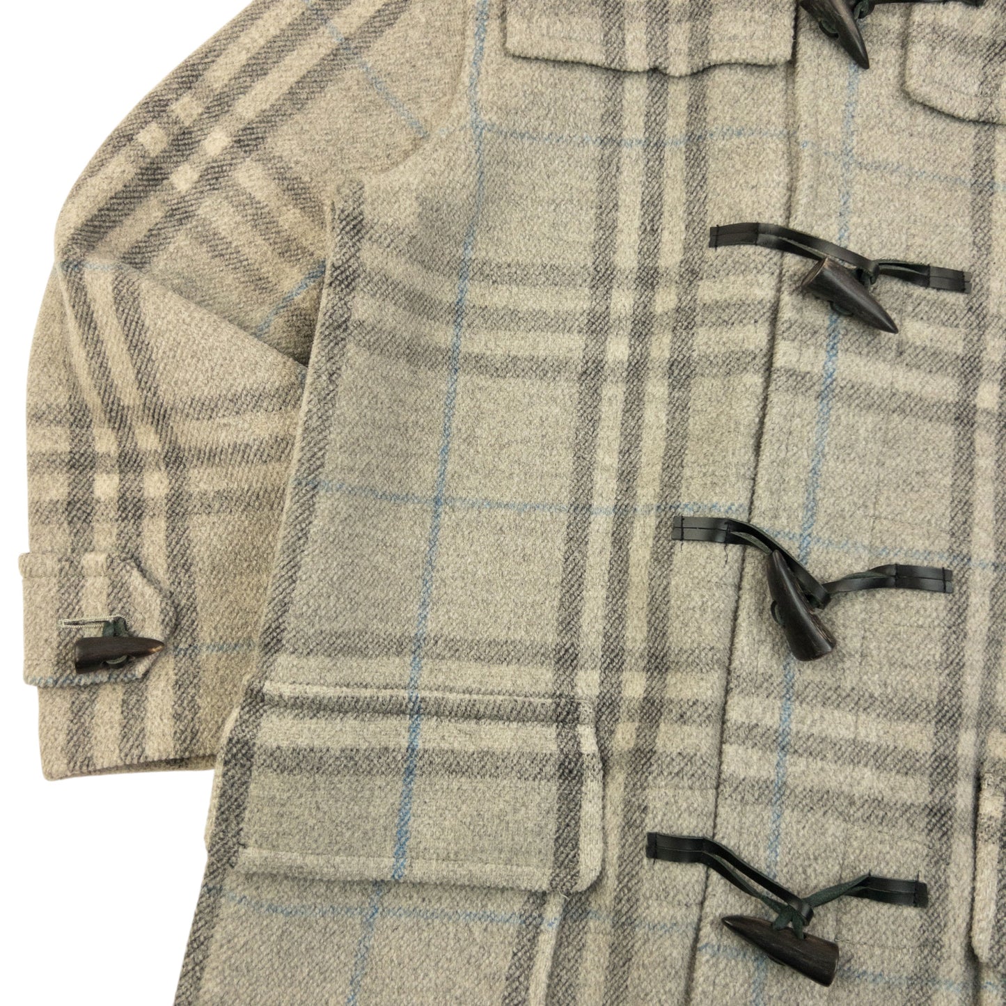 Vintage 2000s Burberry Nova Check Wool Duffle Jacket Size M