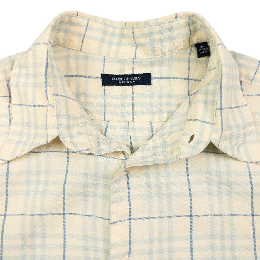 Vintage Burberry Nova Check Short Sleeve Button Up Shirt Size M