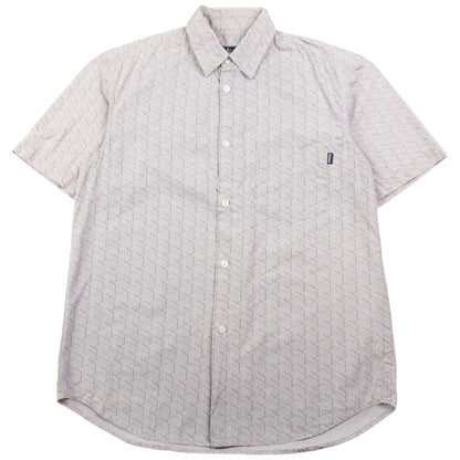 Vintage Stussy Geometric Short Sleeve Button Up Shirt Size S