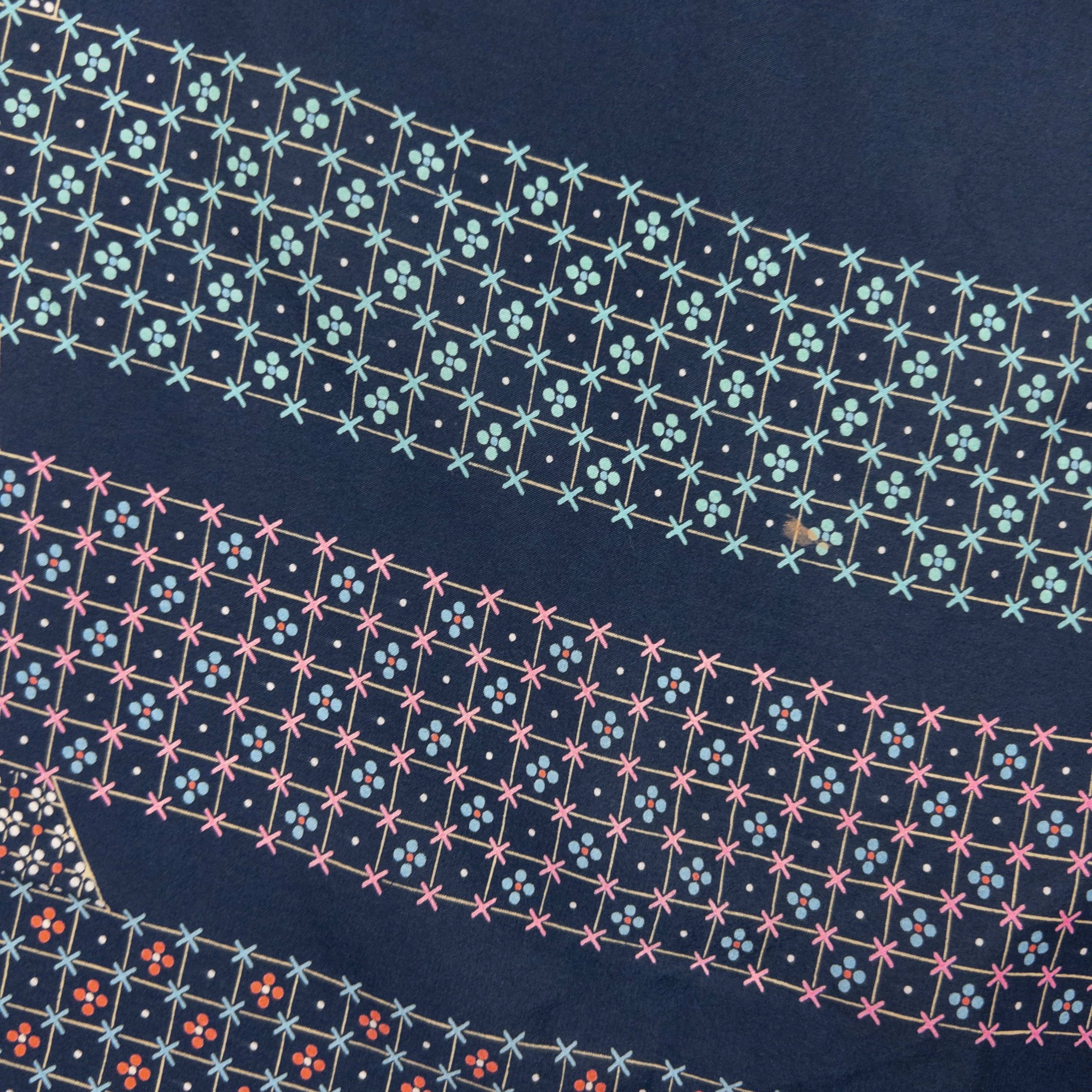 Vintage Dior Mosaic Pattern Silk Scarf