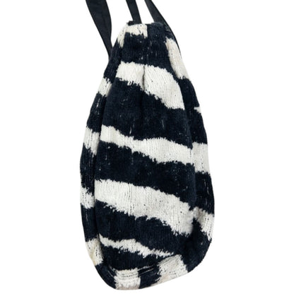 Vintage Dolce & Gabbana Mare Zebra Stripe Terry Cloth Shoulder Bag