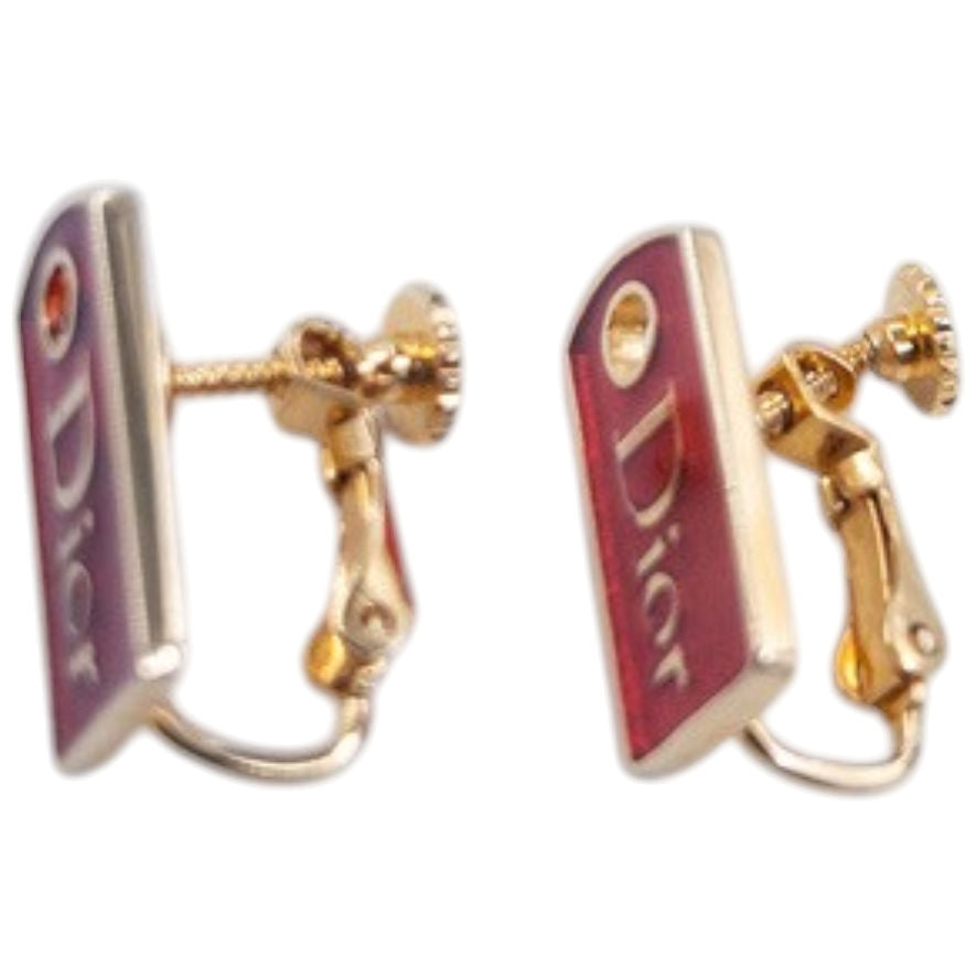 Vintage Dior Tag Clip-On Earrings