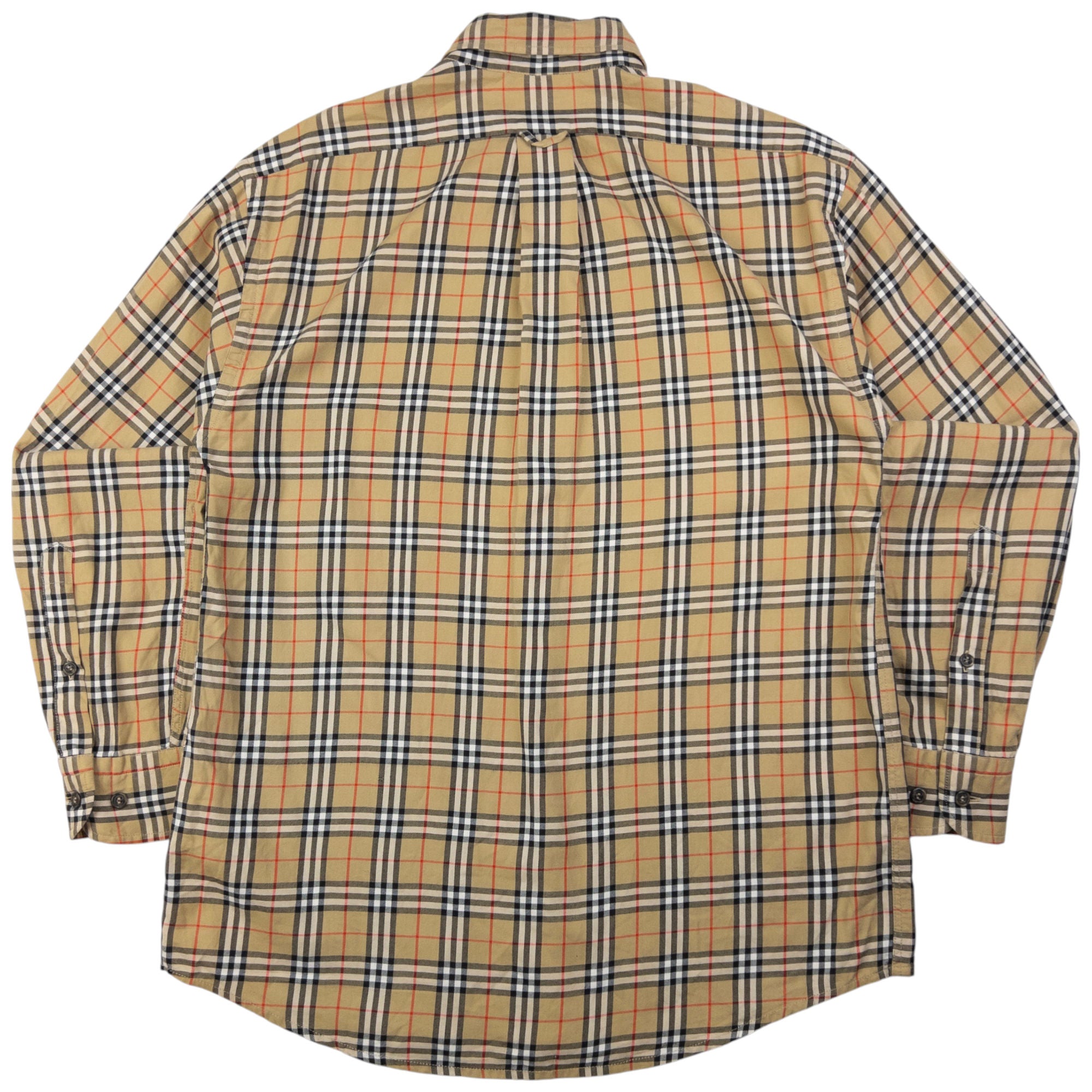 Vintage Burberry Nova Check Long Sleeve Button Up Shirt Size S