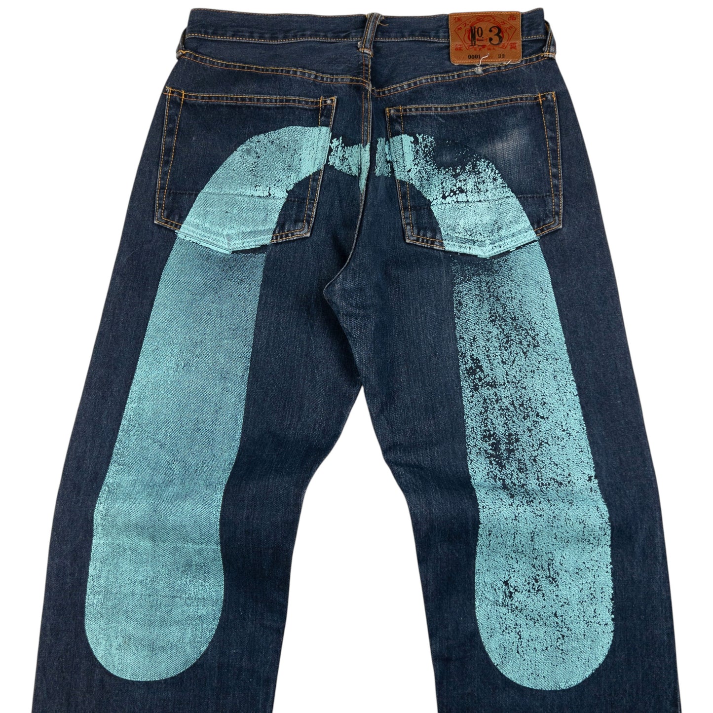 Vintage Evisu Painted Daicock Japanese Denim Jeans Size W32