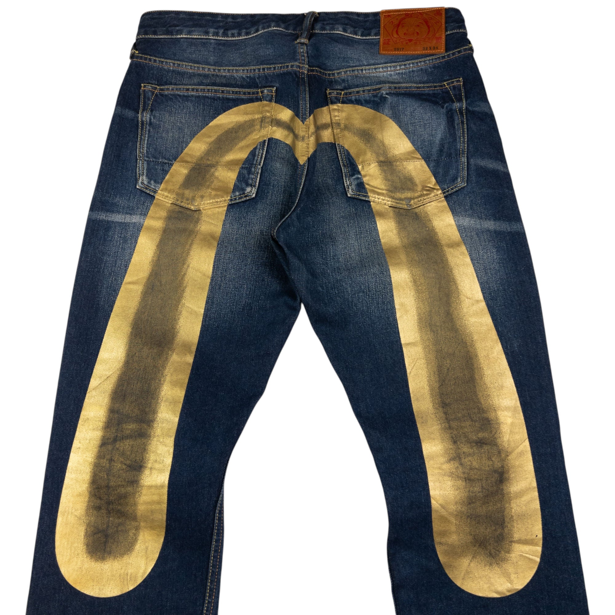 Vintage Evisu Painted Daicock Japanese Denim Jeans Size W33