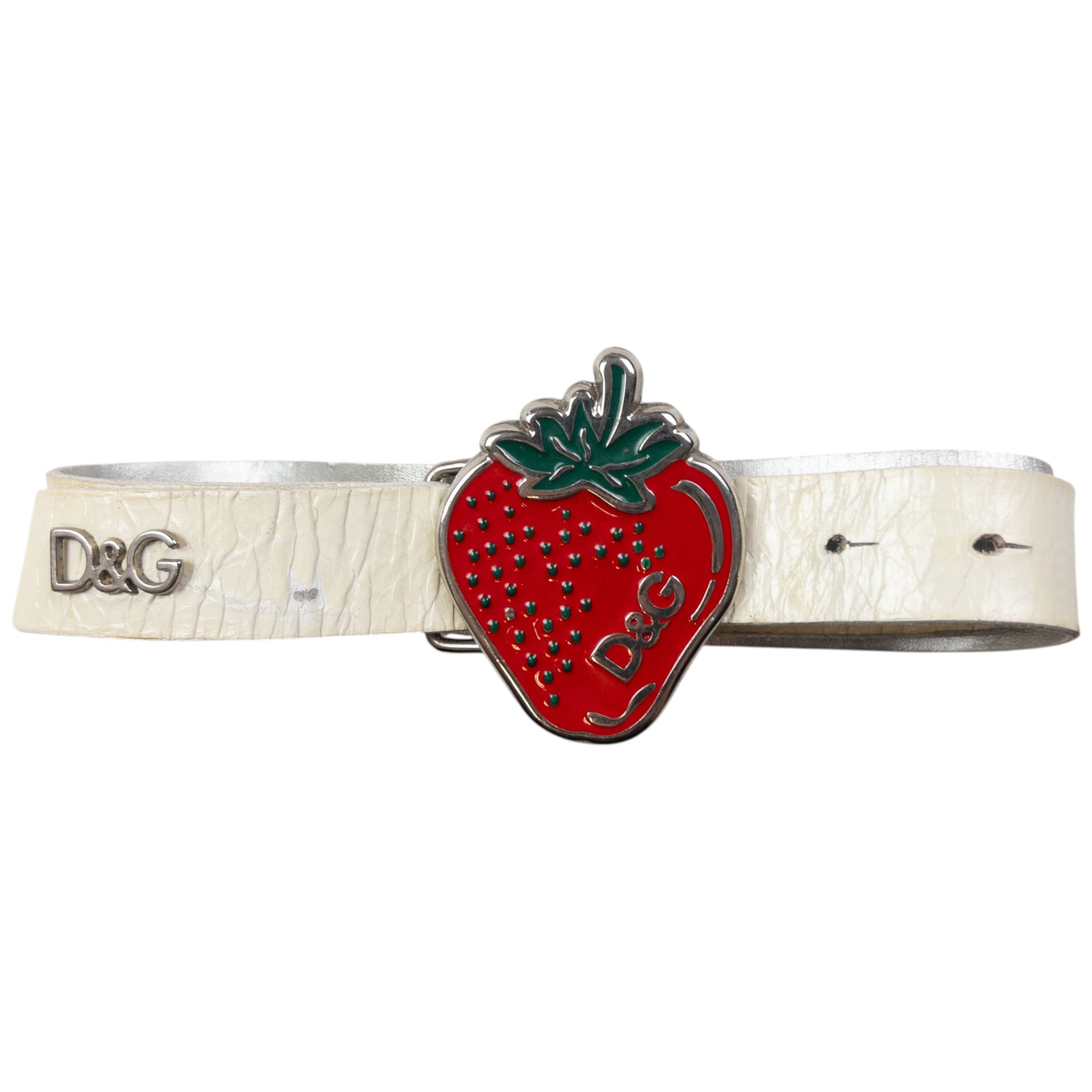 Vintage Dolce & Gabbana Strawberry Buckle Belt Size W36