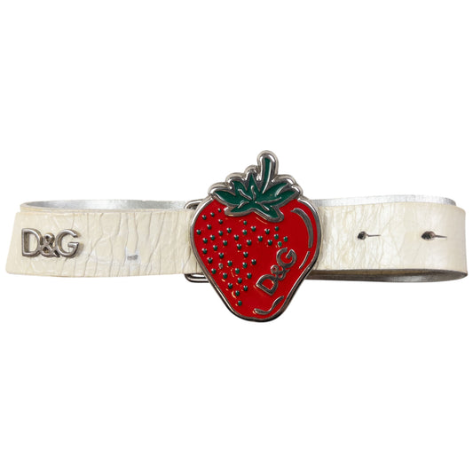 Vintage Dolce & Gabbana Strawberry Buckle Belt Size W36