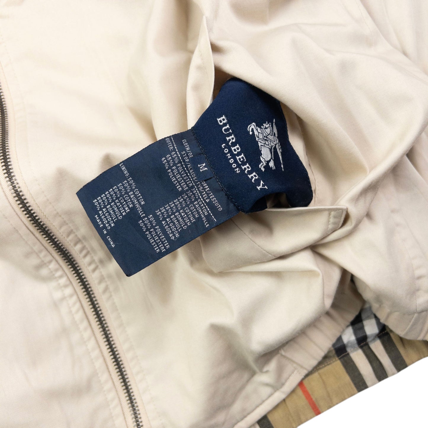 Vintage Burberry Nova Check Reversible Zip Up Jacket Size L