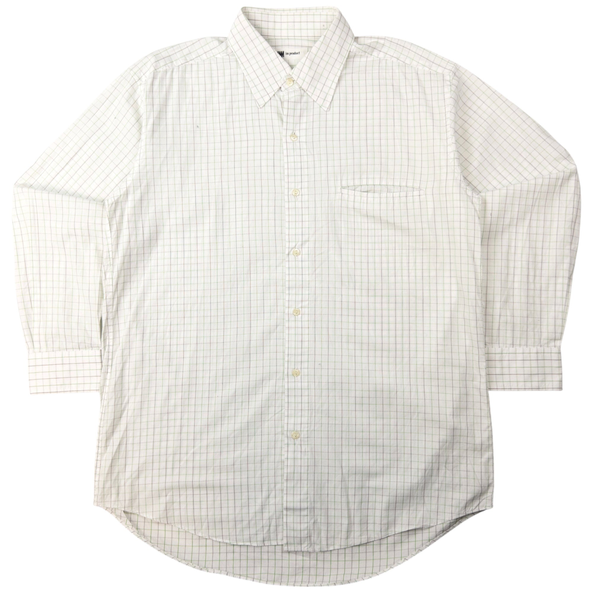 Vintage Issey Miyake Checkered Long Sleeve Button Up Shirt Size M