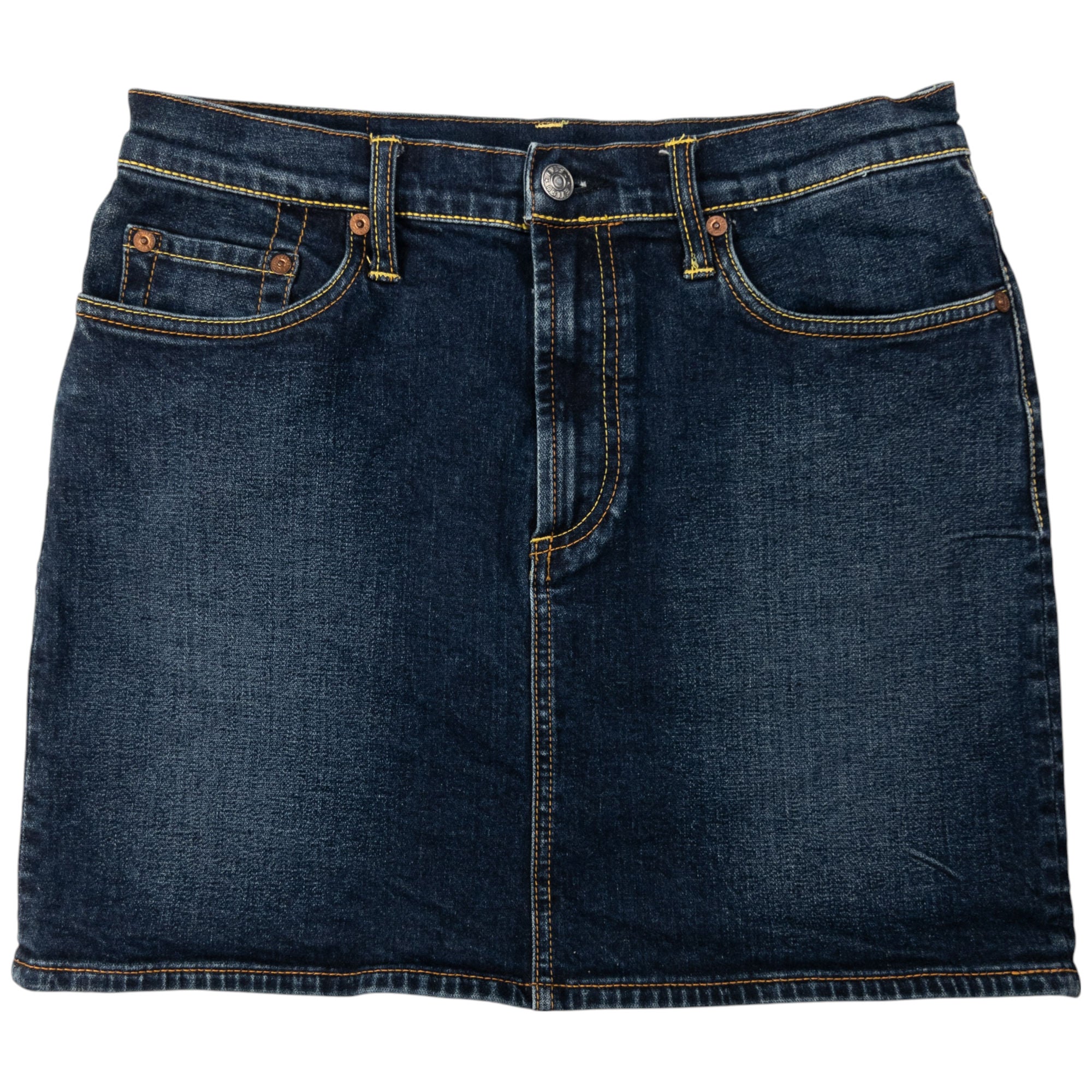 Vintage Evisu Double Gull Japanese Denim Mini Skirt Womens Size W31