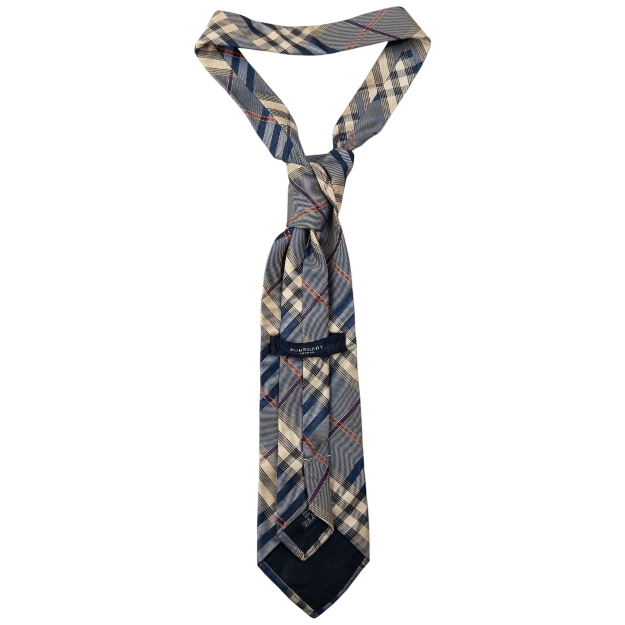 Vintage Burberry Nova Check Silk Tie