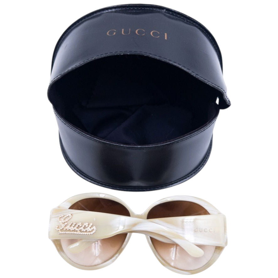 Vintage 2000s Gucci Oversized Diamanté Sunglasses