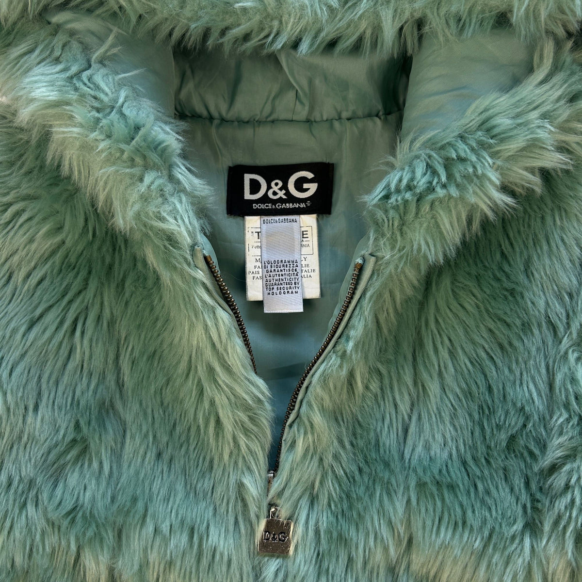 Vintage Dolce and Gabbana Faux Fur Hooded Gilet Women&#39;s Size S