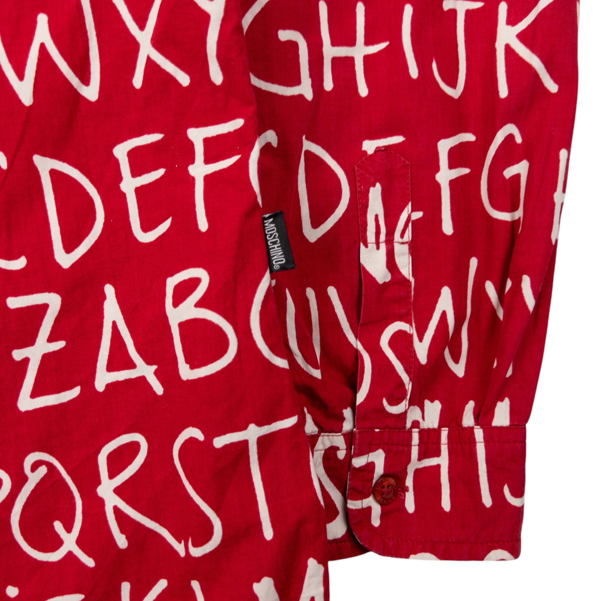 Vintage Moschino Jeans Alphabet Long Sleeve Button Up Shirt Size M