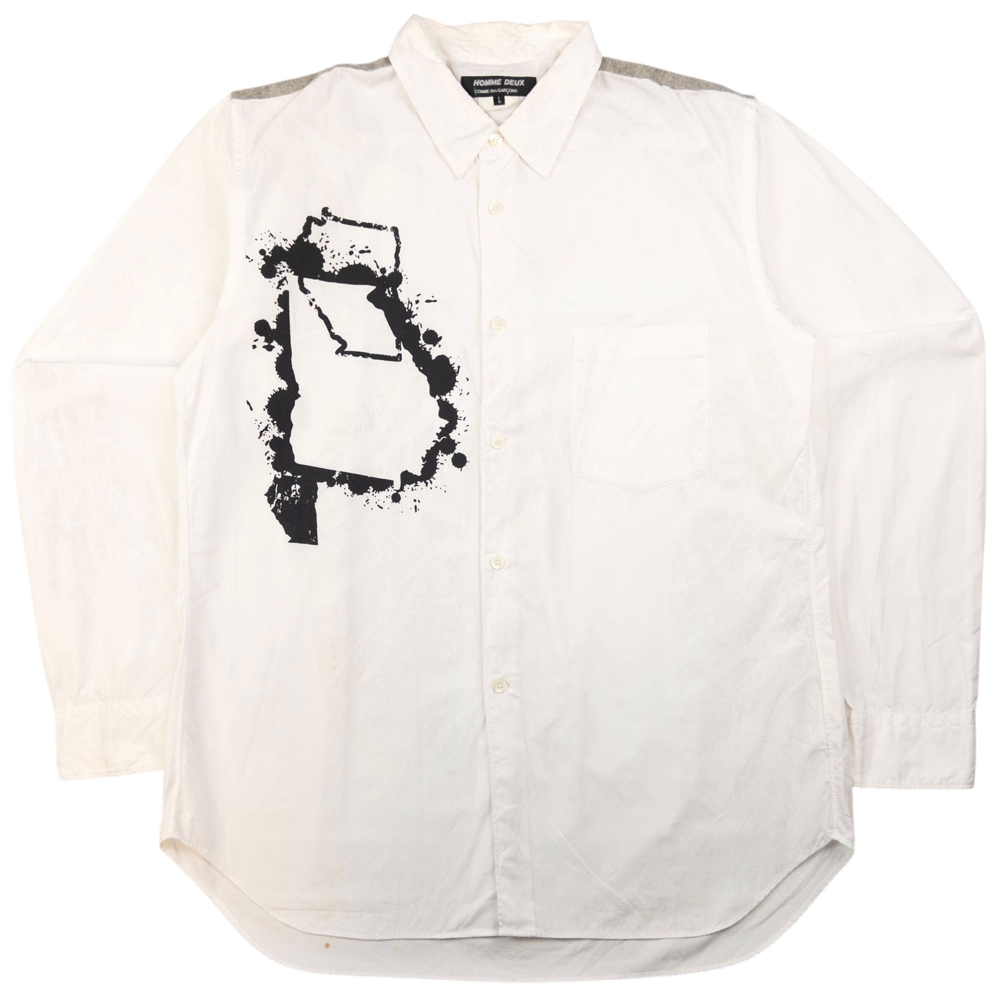 Vintage Comme Des Garçons HOMME DEUX Long Sleeve Button Up Shirt Size L
