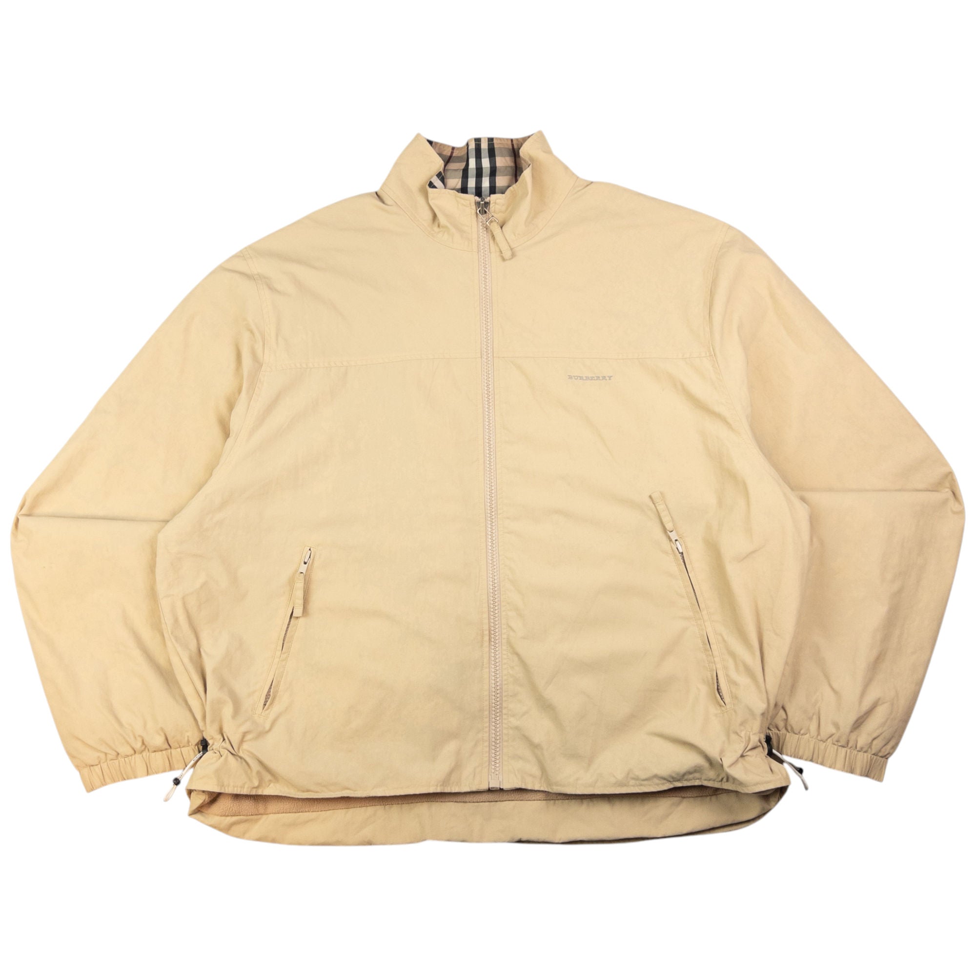 Vintage Burberry Nova Check Collar Zip Up Jacket Size XL