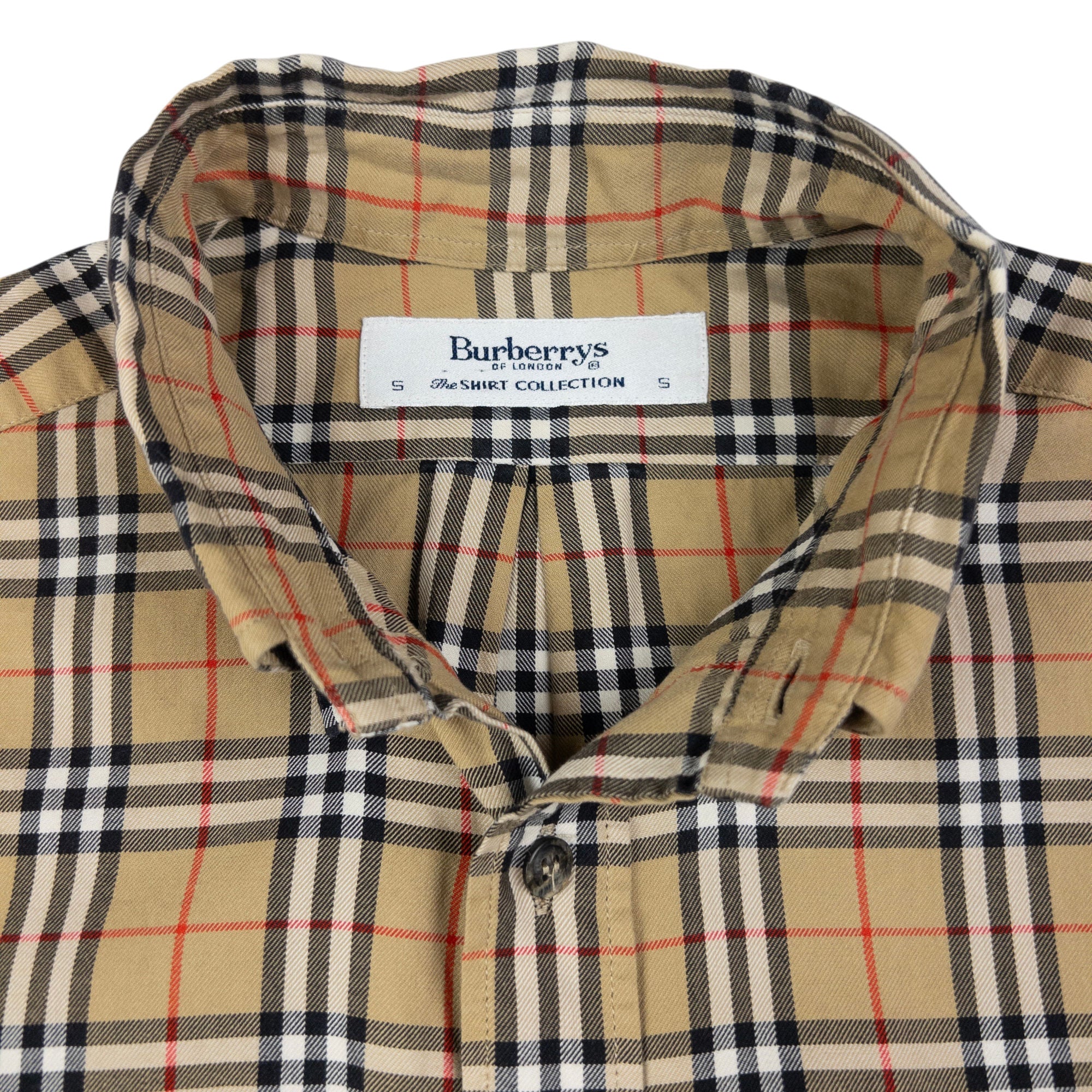 Vintage Burberry Nova Check Long Sleeve Button Up Shirt Size S