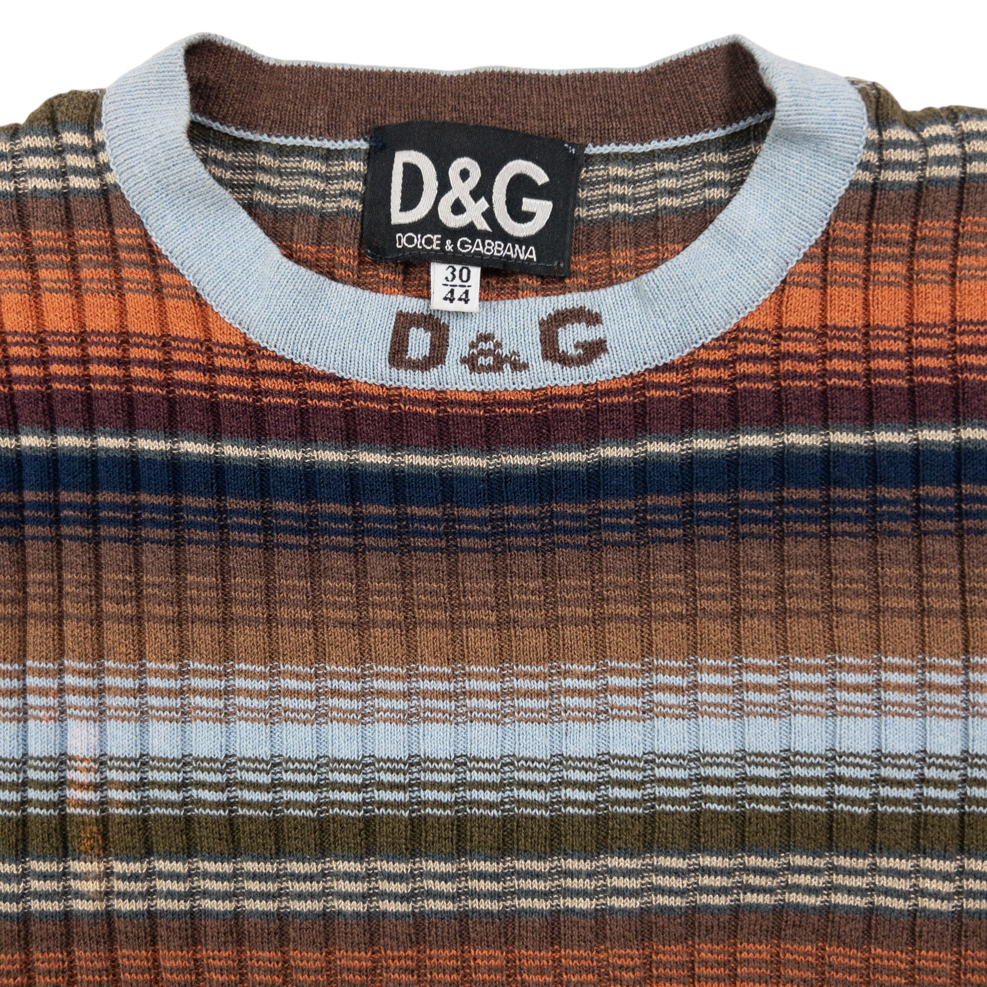 Vintage Dolce & Gabbana Ribbed Knit T Shirt Womens Size S