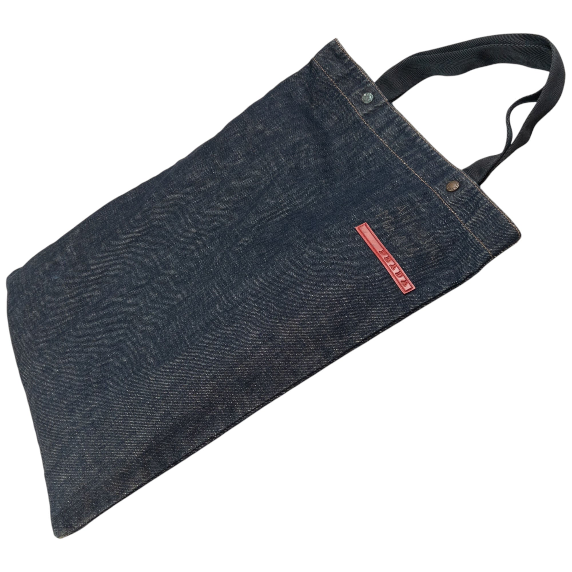Vintage Prada Sport Denim Tote Shoulder Bag