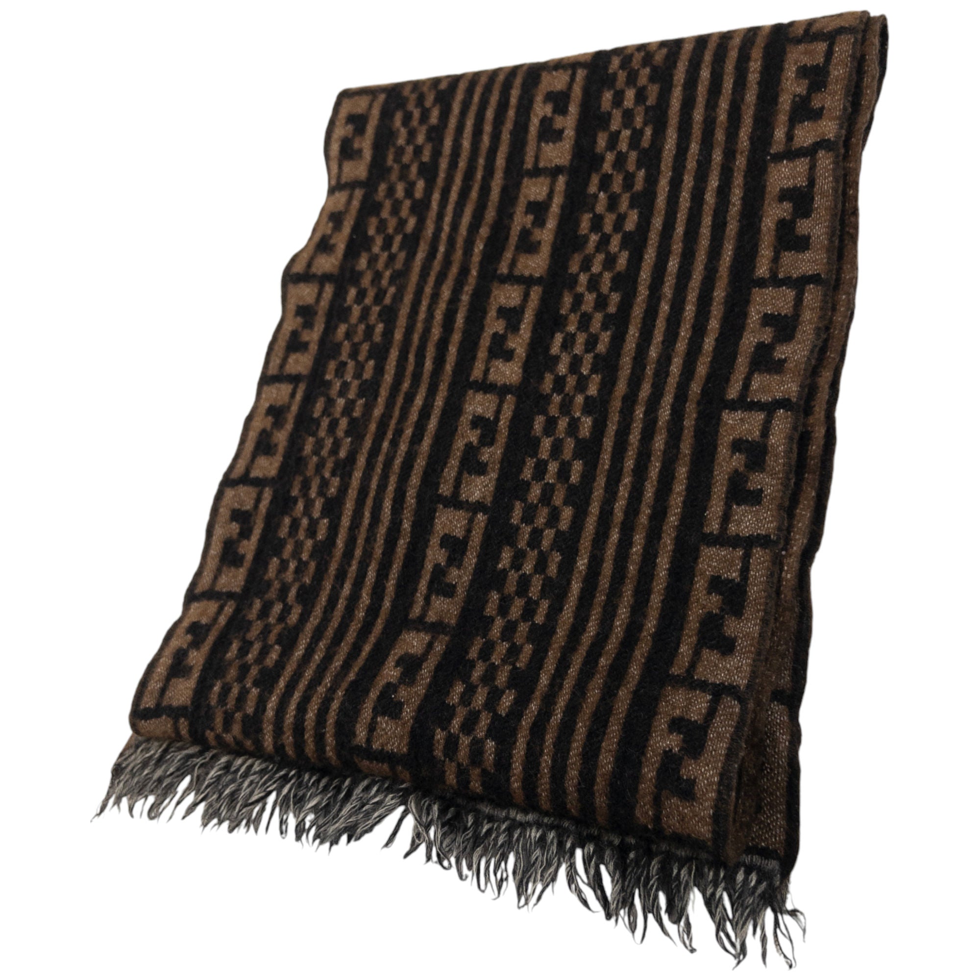 Vintage Fendi Monogram Wool Scarf