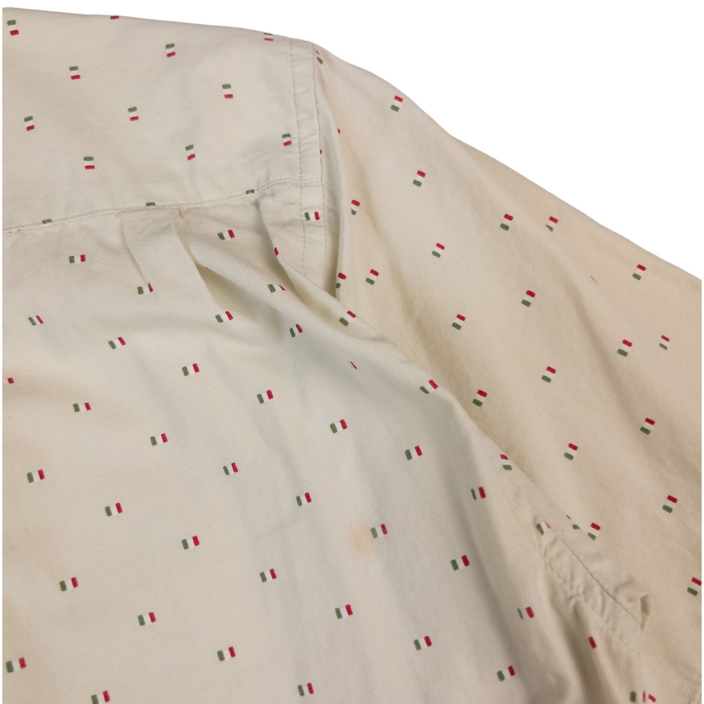 Vintage Stussy Italian Flag Short Sleeve Button Up Shirt Size M