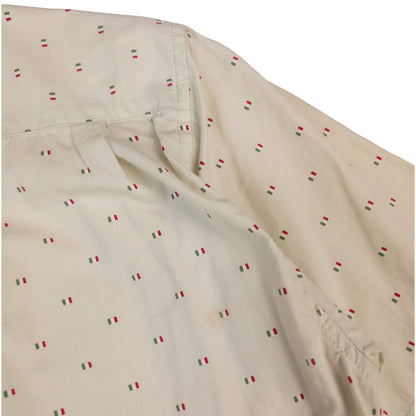 Vintage Stussy Italian Flag Short Sleeve Button Up Shirt Size M