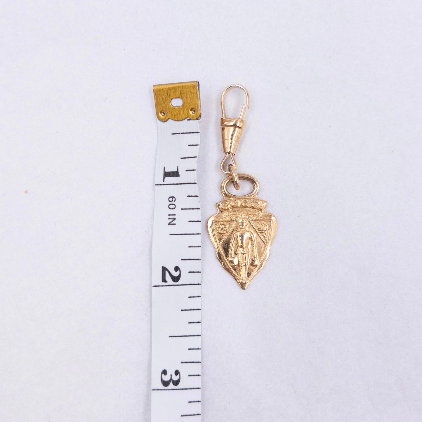 Vintage Gucci Embossed Shopping Knight Charm