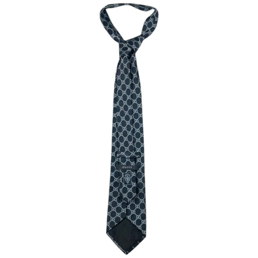 Vintage Gucci Monogram Silk Tie