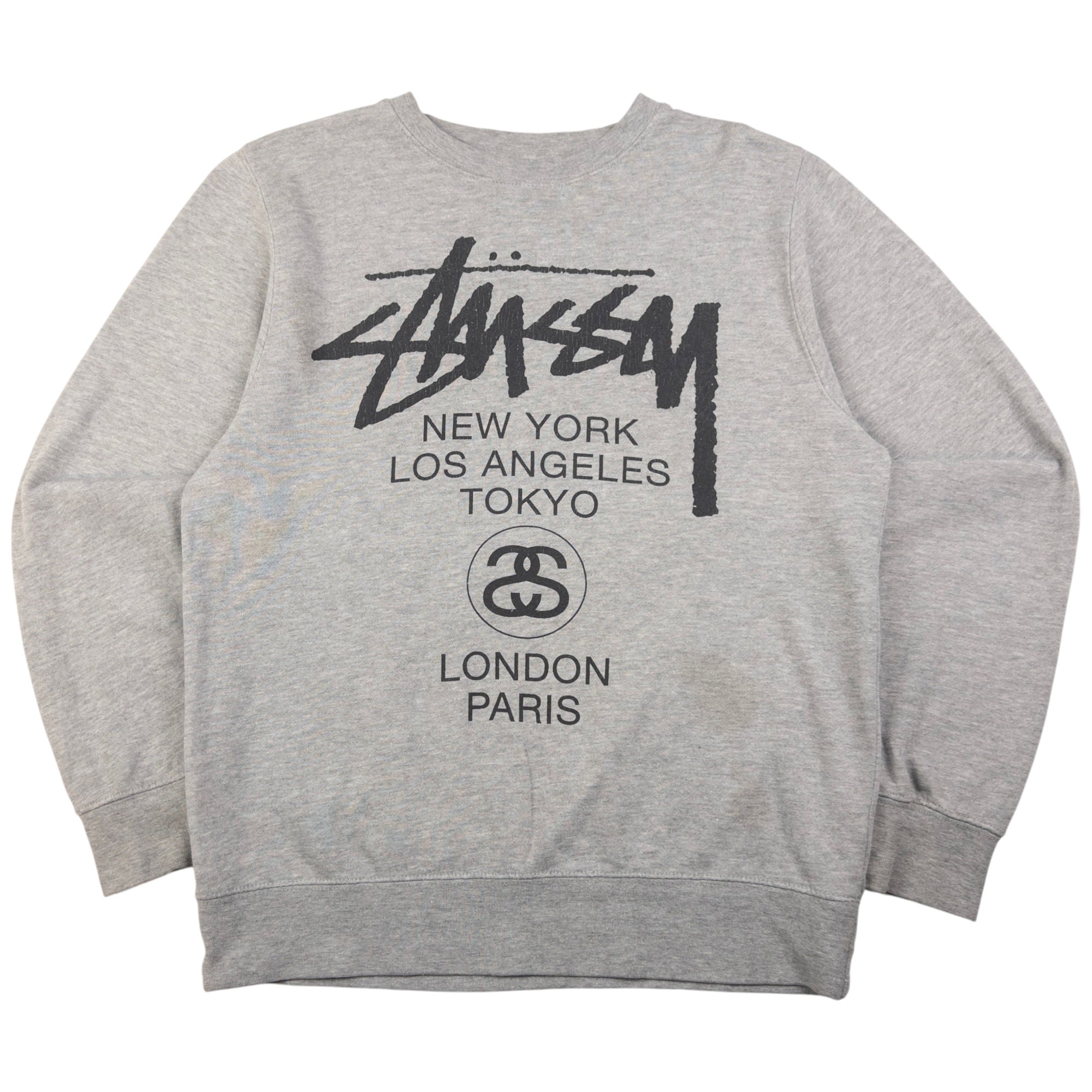 Vintage Stussy World Tour Graphic Sweatshirt Size S
