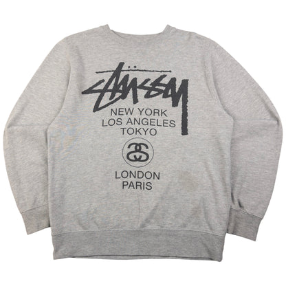 Vintage Stussy World Tour Graphic Sweatshirt Size S