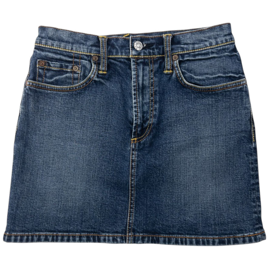 Vintage Evisu Double Gull Japanese Denim Mini Skirt Womens Size M