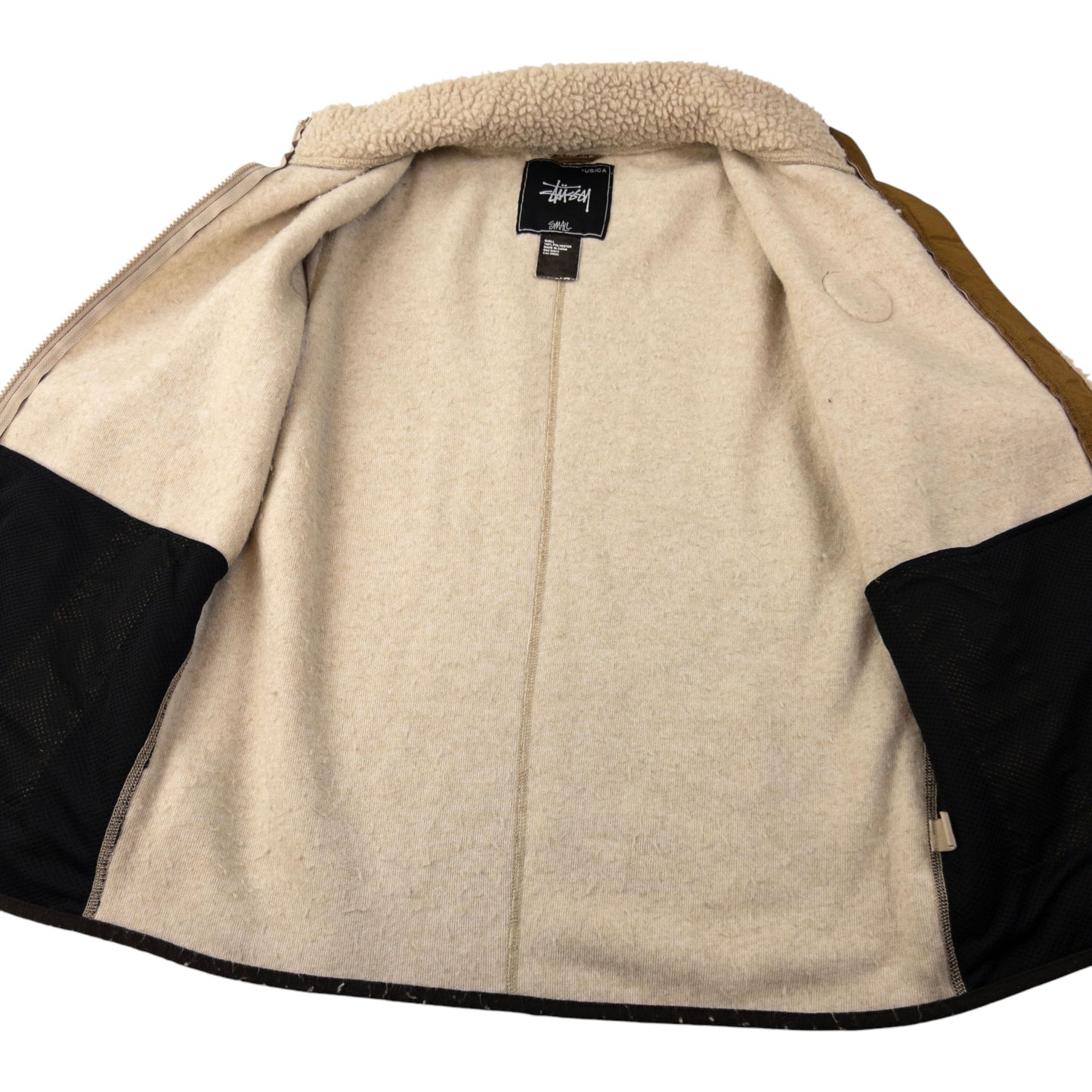 Vintage Stussy Zip Up Fleece Jacket Size S