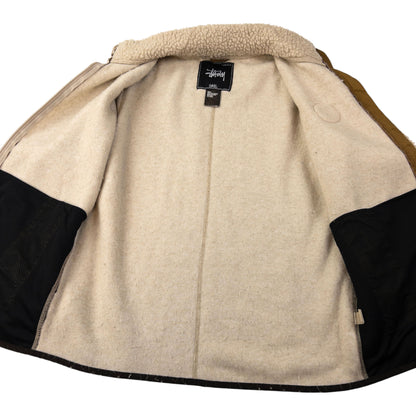 Vintage Stussy Zip Up Fleece Jacket Size S