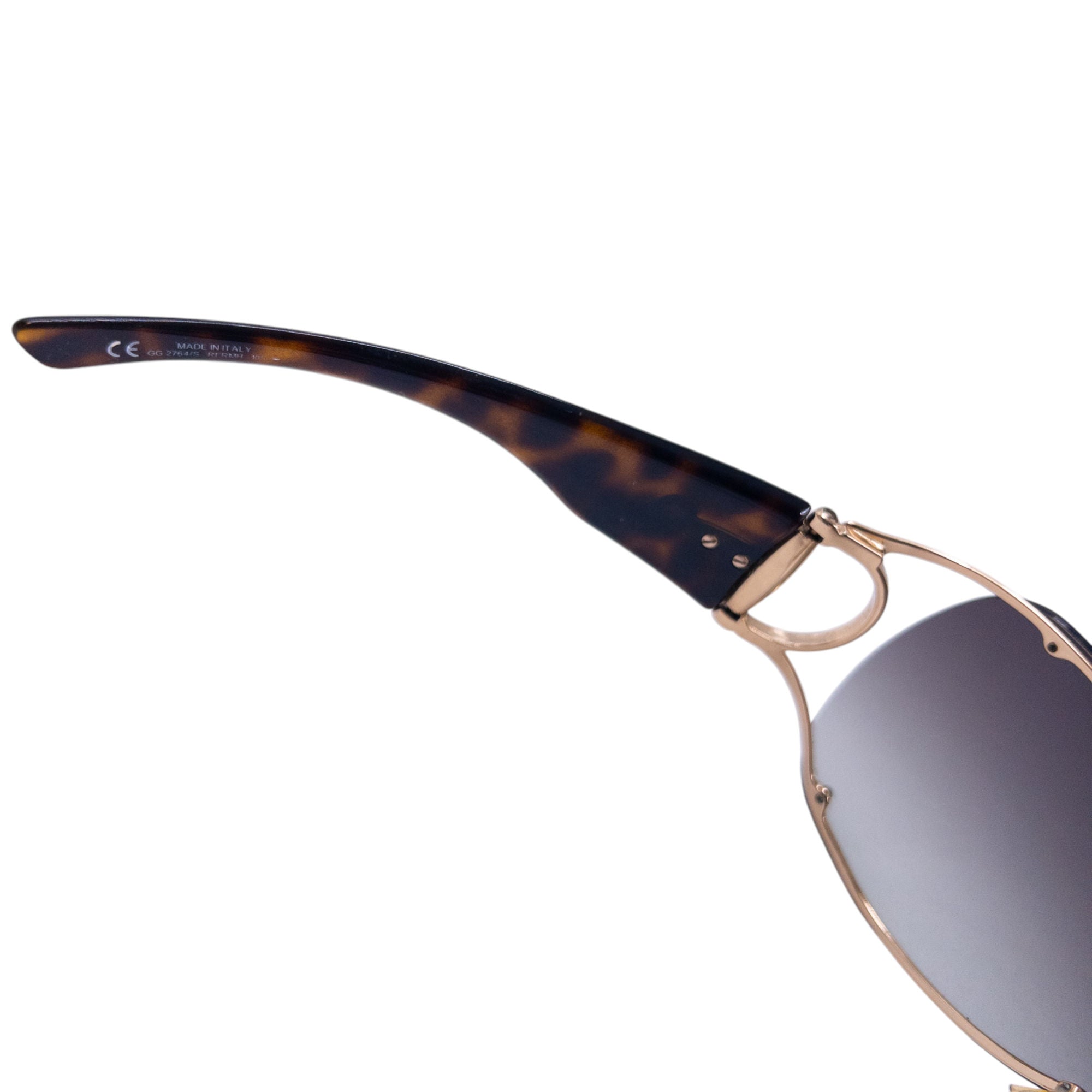 Vintage Gucci Horse Bit Tortoise Shell Sunglasses