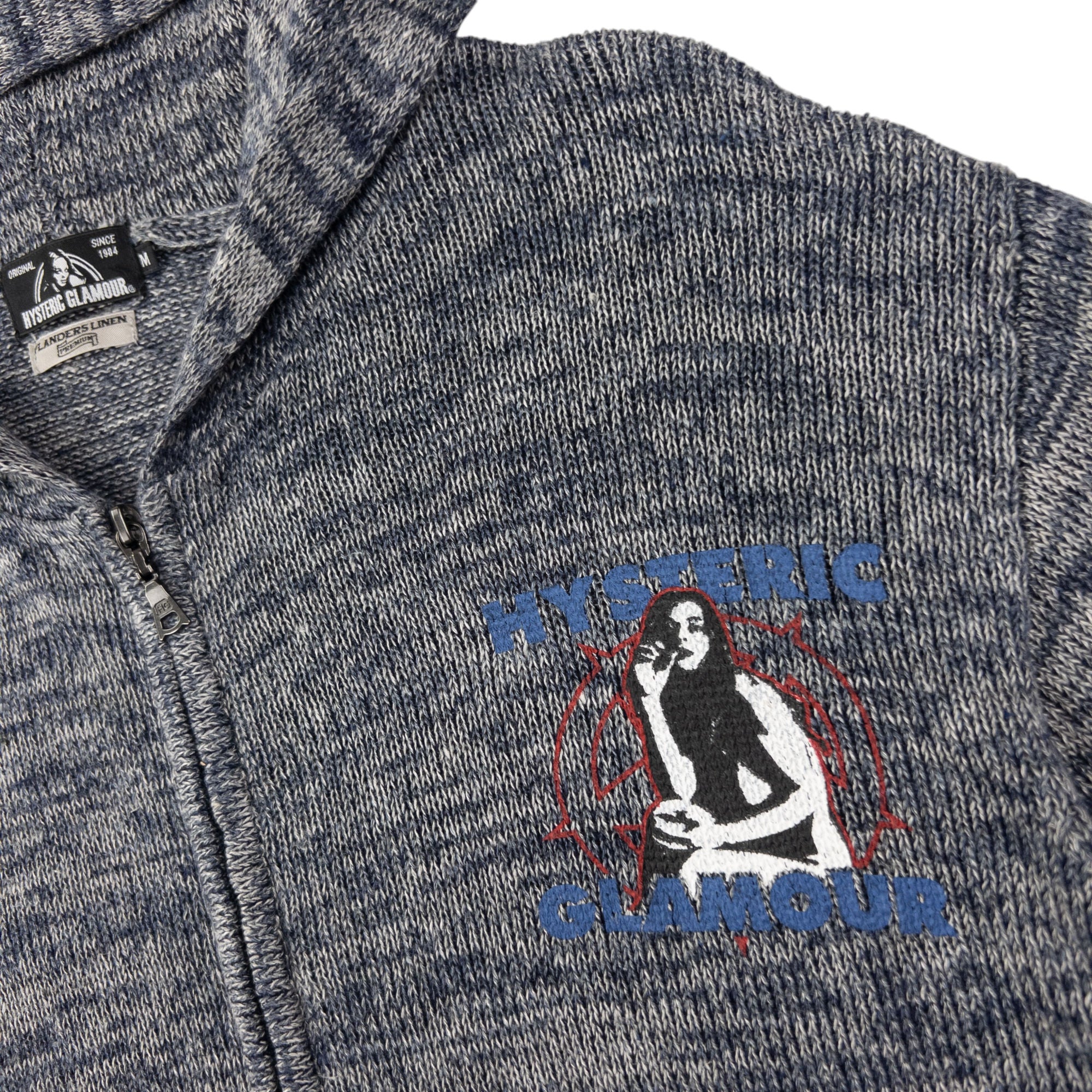 Vintage Hysteric Glamour Zip Up Knit Hoodie Size M