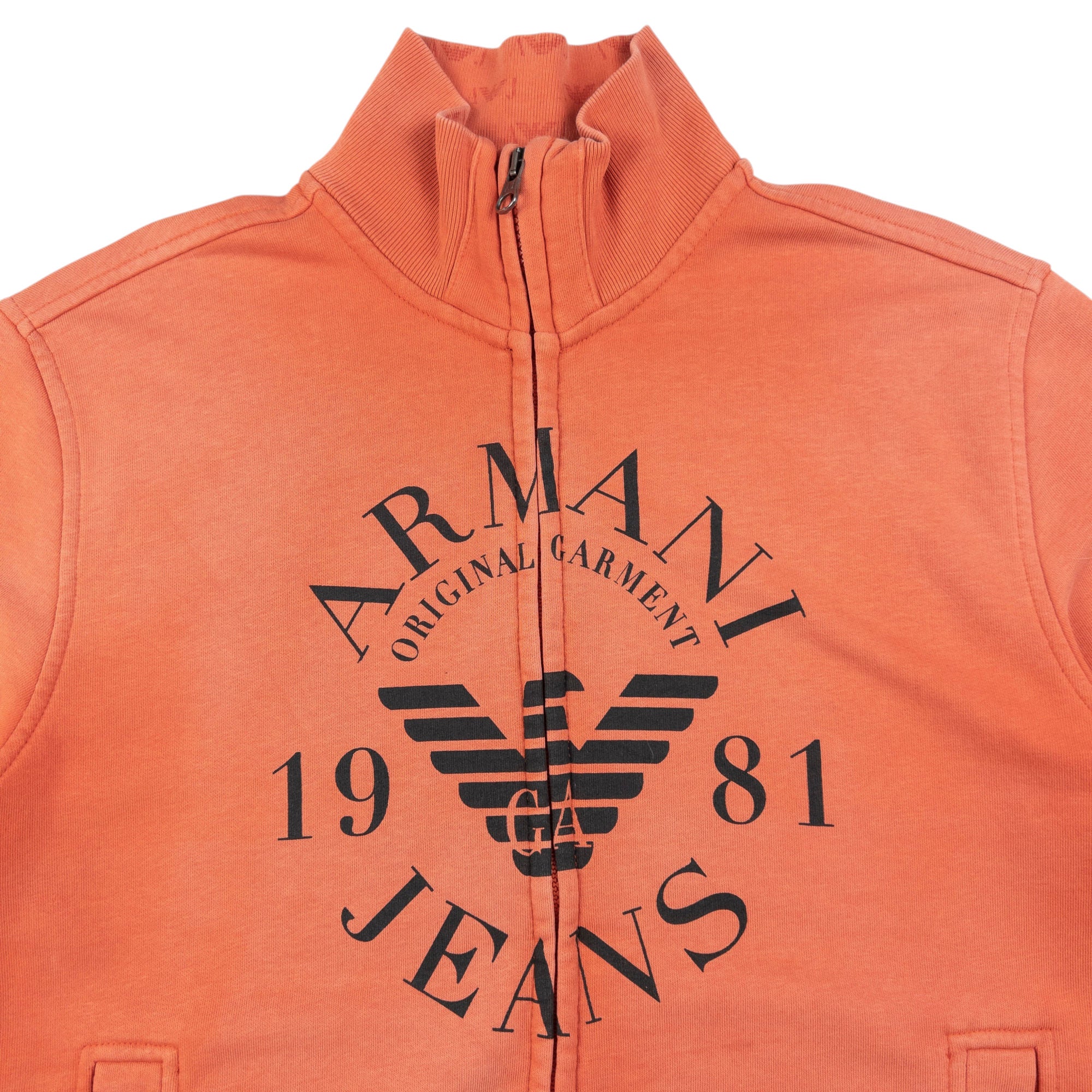 Vintage Armani Jeans Zip Up Sweatshirt Size S