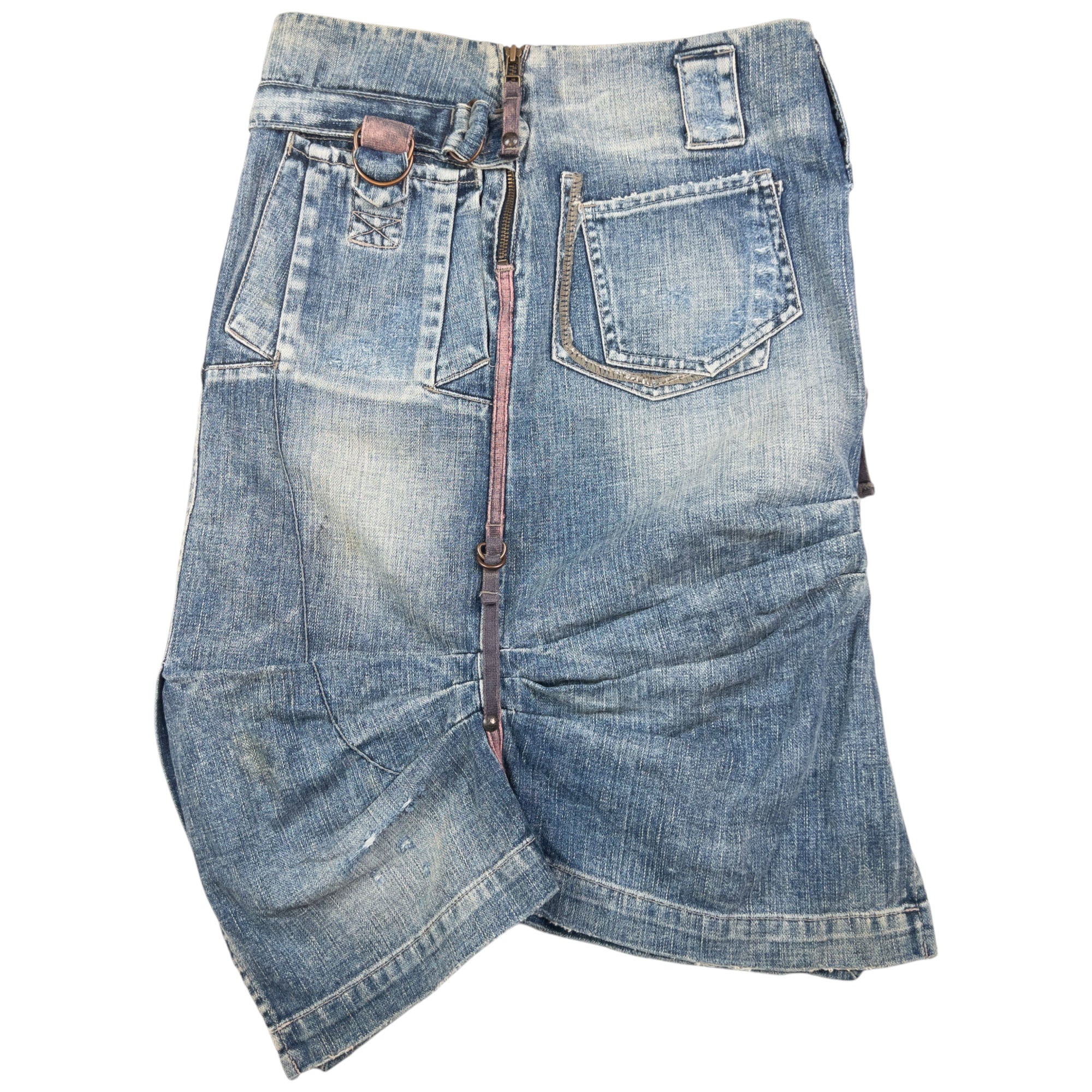 Vintage Marithe + Francois Girbaud Asymmetric Denim Skirt Womens Size W26