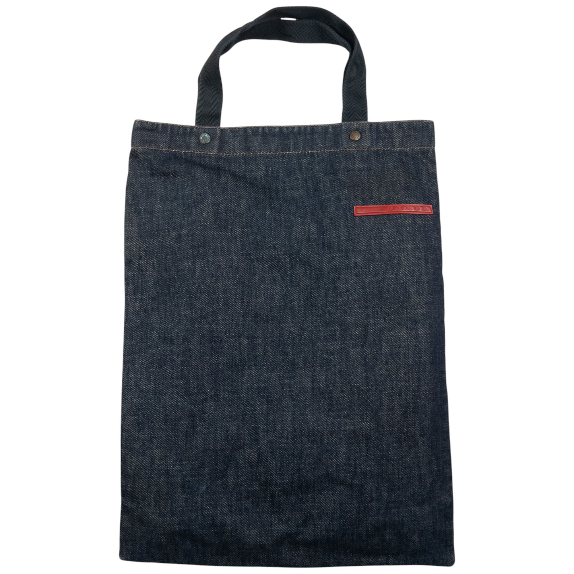 Vintage Prada Sport Denim Tote Shoulder Bag