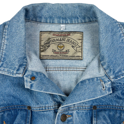 Vintage Armani Jeans Button Up Denim Jacket Size L