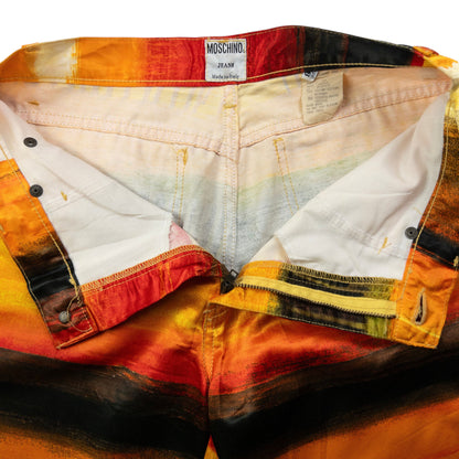 Vintage Moschino Jeans Paint Pattern Trousers Size W29