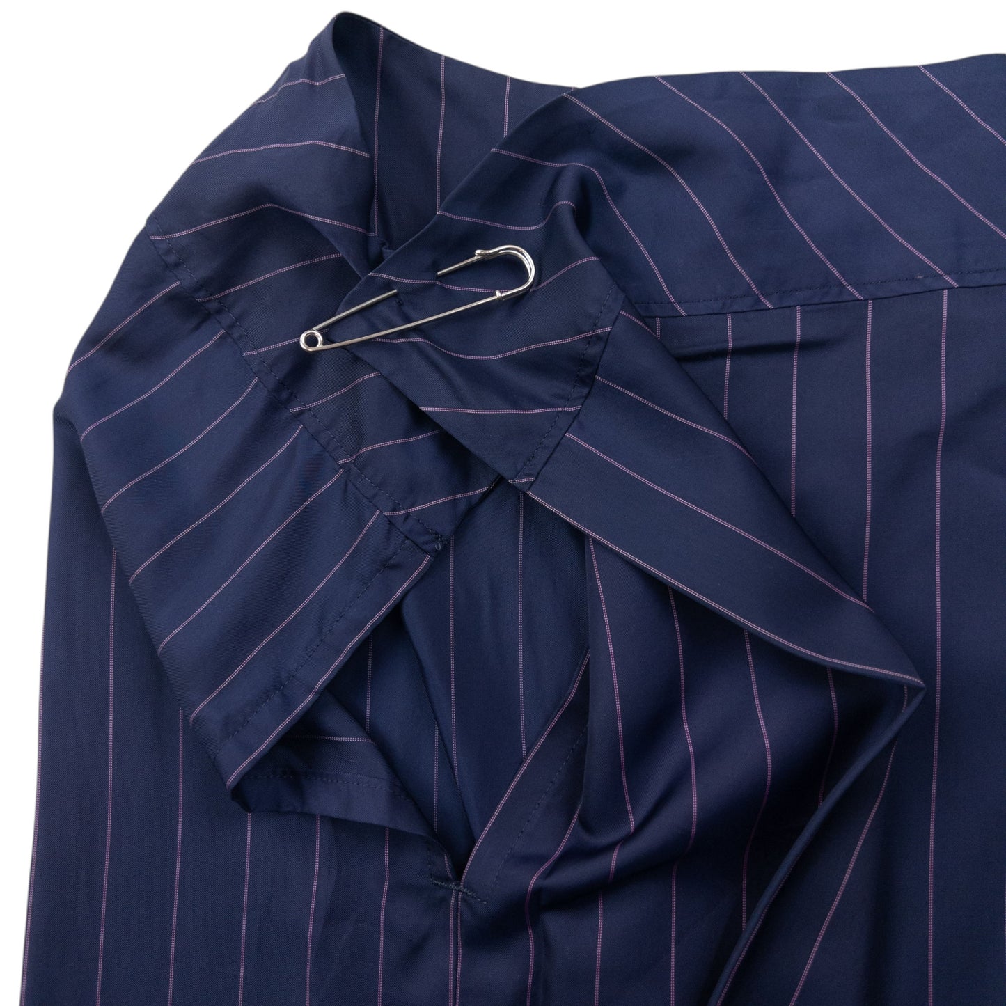 Vintage Yohji Yamamoto Striped Cupro Skirt Womens Size W32