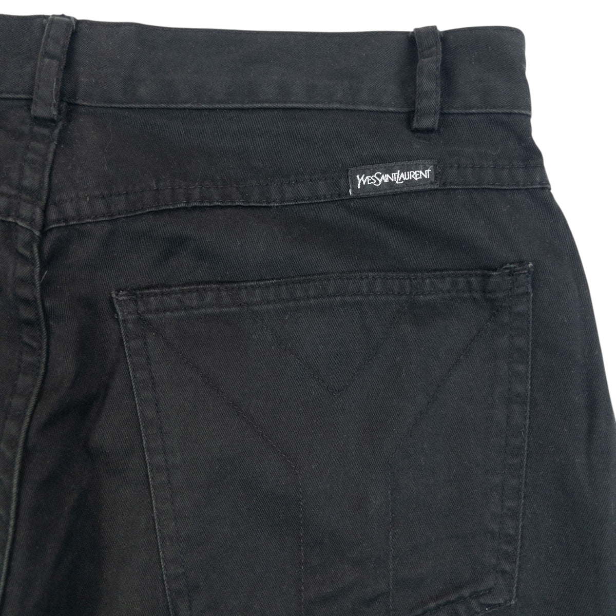 Vintage 2000s YSL Yves Saint Laurent Trousers in black (cotton), photo 6
