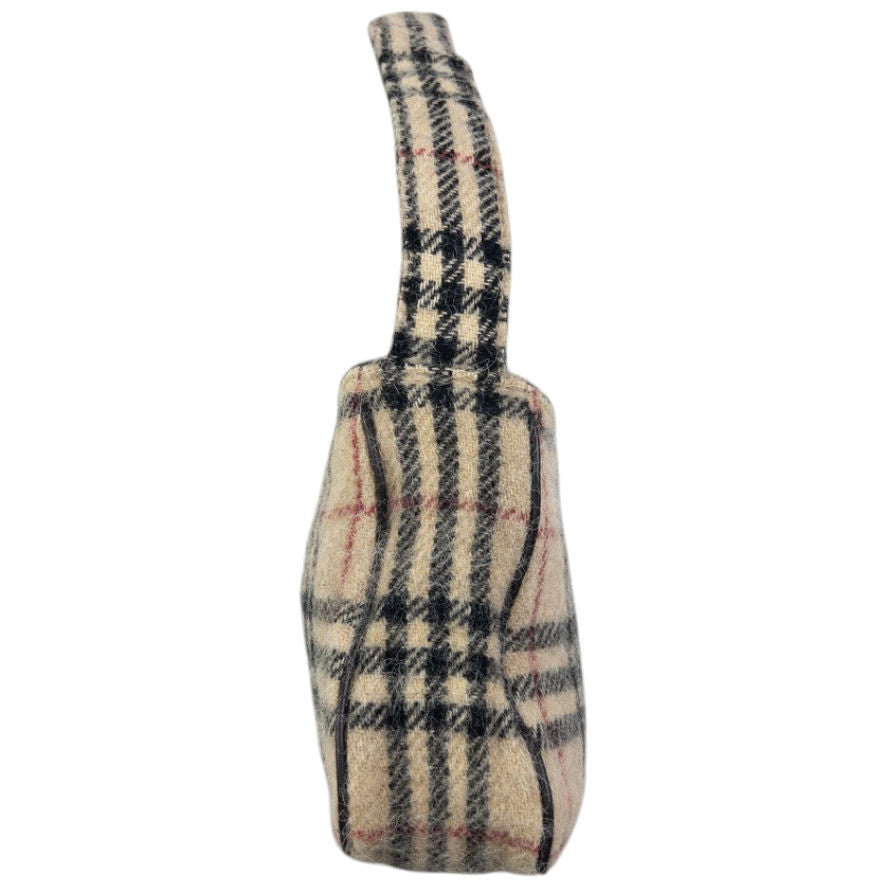 Vintage Burberry Nova Check Wool Shoulder Bag