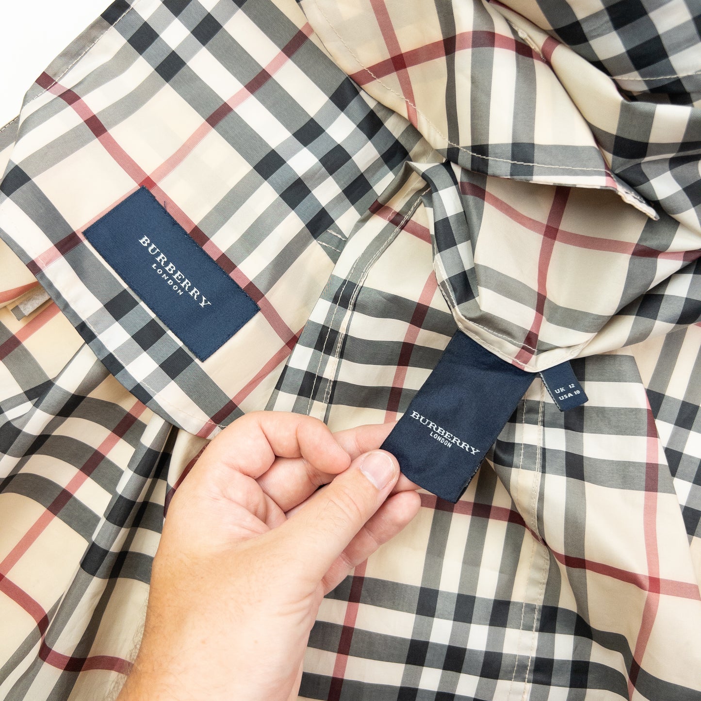 Vintage 2000s Burberry Nova Check Rain Jacket Womens Size M